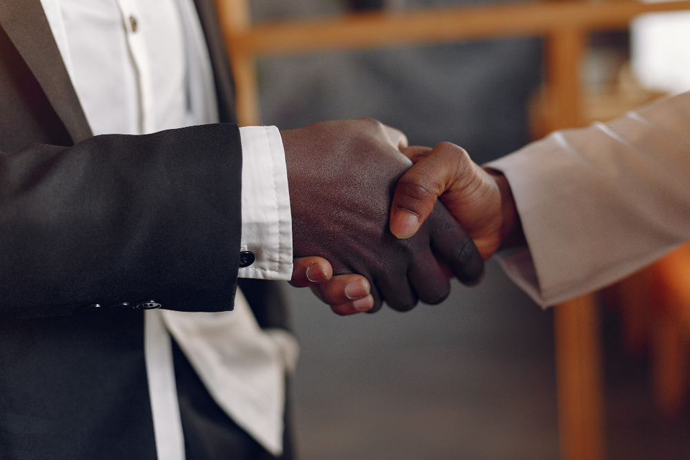 A business meeting between partners